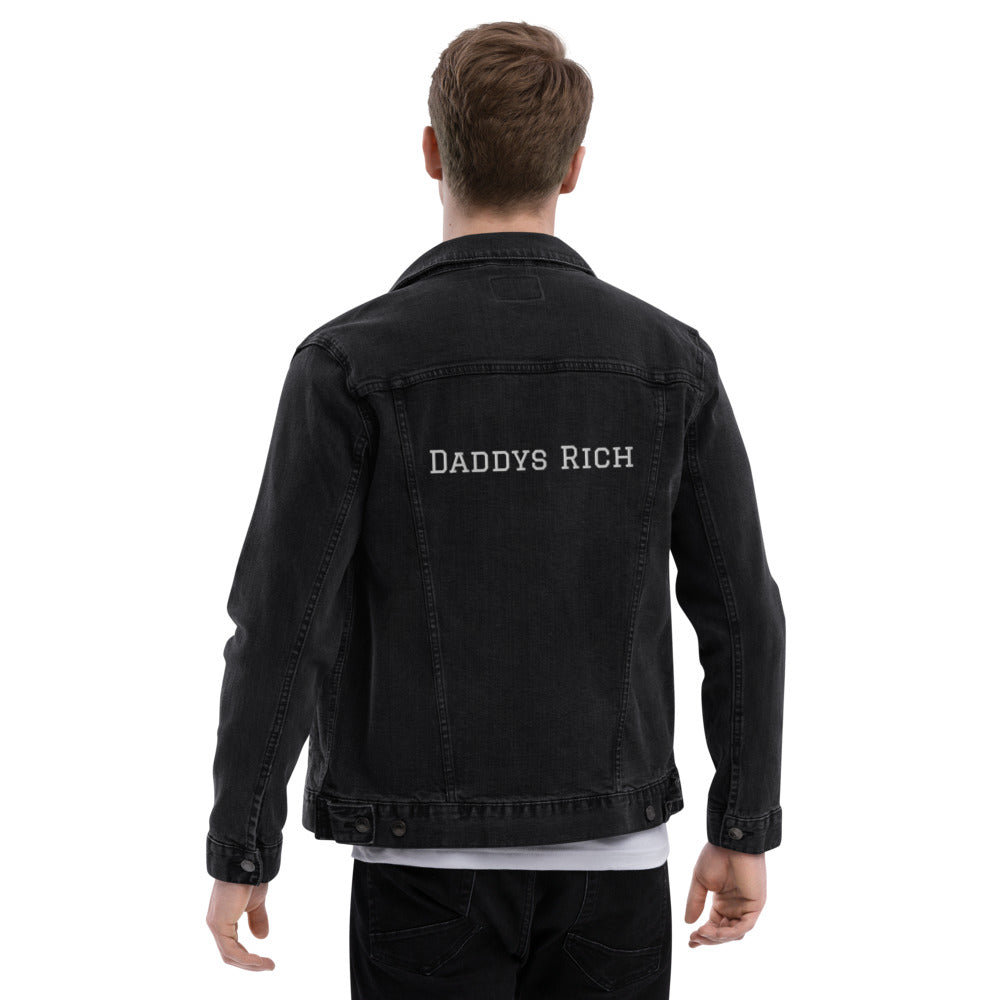 IEFB Men's Jacket New Trendy Badge Drawstring Camo Denim Jackets